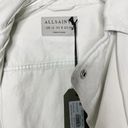 ALLSAINTS NWT  Balfern Denim Biker Jacket Size 8 US Stone White Photo 5