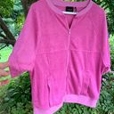 Urban Outfitters Pink terrycloth, short sleeve, zip up sweatshirt, S Photo 0