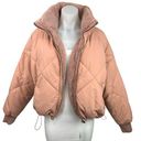 American Eagle  Outfitters NWT Pink Reversible Quilted Zip Up Puffer Jacket Sz S Photo 0