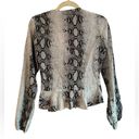 Missguided NWT  SNAKE PRINT TIE FRONT RUFFLE BLOUSE Photo 2