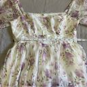 Lulus NWOT  Radiant Afternoon Ivory Floral Cutout Tiered Midi Dress Photo 6