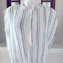 Rails  Smocked Waist Mini Dress Striped Linen Blend Size L New with Tag Photo 7