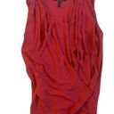 BCBGMAXAZRIA  Dark Red Drapey Sleeveless Blouse Photo 0