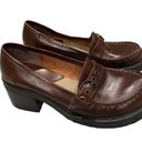 MIA Vintage  90’s/ Y2K Leather Chunky Heel Loafers, Sz 8.5 Photo 5