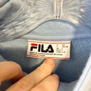 FILA athleisure quarter zip pullover pastel blue black and white Photo 6