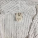 We The Free People Long Sleeve Waffle White Cowl Neck Top over sized XS crop front Photo 3