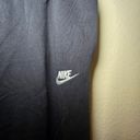 Nike  Jogger Womens Medium black Embroidered Swoosh Fleece Straight Leg Photo 1