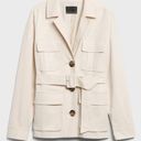 Banana Republic BR x Harbison Safari Suit Jacket Color Transition Cream White Photo 0