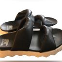 Sorel Viibe Puff Platform Sandal Slide Size 11 Black Summer Comfort Slip On Photo 1