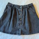 ZARA  Basic Dept Z1975 Denim Pleated Mini Skirt in Black Size M Y2K EUC Photo 2