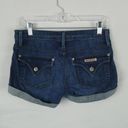 Hudson Jeans Hudson Flap Pocket Dark Bright Wash Rolled Cuff Jean Shorts Denim Blue W617DHA Photo 4