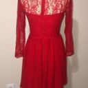 Juicy Couture  Delicate Lace Sheer Layered Party Dress Lipstick Red Size 2 Photo 2