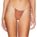 Free People NWT Stone Fox Swim x  Wild Cat River Bottom Medium Brown Cheeky Photo 0