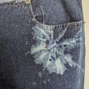 DKNY Vintage 90's Y2K  Jeans Low Rise Flares Frayed Waistband  Tie Dye Rhinestone Photo 4