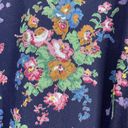 CRAZY HORSE Vintage 90s Y2K  Navy Long Midi Floral Cottagecore Skirt womens L Photo 6