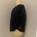 Betsey Johnson Black Faux Fur Shawl Photo 1