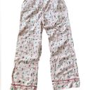 Lands’ End Pink Green Red Flannel Skiing Seasonal Christmas Holiday Pajama Set Size M Photo 5