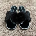 Wild Diva Black Faur Fur Embellished Sandals Photo 8