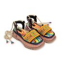 Farm Rio BEADED BANANA FLATFORM SANDAL Photo 0