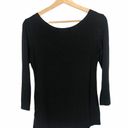 Cut Loose Black 3/4 Raglan Sleeve Round Neck Top S Photo 1