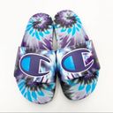 Champion  Purple Blue Tie Dye Slides Sz 6 Photo 1