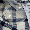 Tommy Hilfiger Flannel Shirt Women's XL Cream Plaid Roll Tabs Popover 1/2 Zip Photo 11