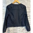 Athleta Left Bank Bomber Jacket Womens Size M Navy Blue Zippered Cuffs Photo 3