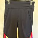 Sweaty Betty  London Power Leggings 7/8 Black Red Blue Strobe Pocket Size Small Photo 5