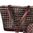 Brighton  Woven Textured Leather  Handbag Tote Double Handles Matching Wallet Photo 0