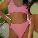 Naked Wardrobe NWOT  Barbie Bubblegum Pink Smocked 2 Piece Bikini sz Large Photo 1