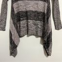 cupio  Marled Gray Stripe Asymmetrical Hem Knit Sweater Top S Photo 8