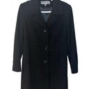 Anne Klein wool and cashmere blend black long pea coat single breasted size 8 Photo 0