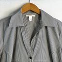 Dress Barn  Long Sleeve Ribbed‎ Front Button Up Shirt Size Large Photo 3