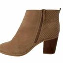 Torrid  Brown Perforated Stacked Bootie Size 9W Photo 2