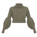 Pretty Little Thing  Petite Khaki Roll Neck Crop Turtleneck Sweater Size S Photo 10