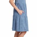 Frye  Tiered Dress Faded Bandana Blue Sleeveless Scoop Neck Women’s Size Medium M Photo 9