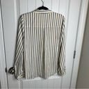 L'Academie L’Academie Revolve striped lace up long sleeves white blouse size medium Photo 2