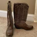 Big Buddha GUC Brown and white Embroidered western southwest cowboy Boots small heel Photo 1