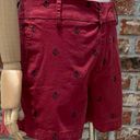 Jones New York NWT  red chino cargo shorts with embroidered anchors / 2 Photo 4