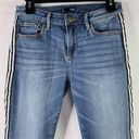 AQUA  Track Stripe Frayed Mid-rise Skinny Jeans - 26 Photo 10