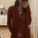 Free People Burnt Orange Long Sleeve Shirt Photo 0