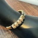 J.Crew  Gold Tone Slim Mixed Crystal Stone Cuff Bracelet Photo 2