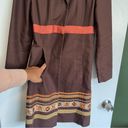 Nine West y2k  brown and orange ribbon trim detail trench jacket Size XS Photo 2