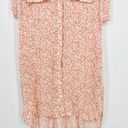 Lost + Wander  Pick Me In The Desert Boho Tunic Top Button Down Floral Peach XS/S Photo 3