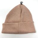 Sole Society  Beanie Hat Unisex Blush Pink Knitted Folded Winter NEW Photo 2