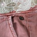 Pilcro  Pink Hyphen Chino Pants Size 26P Embroidered Floral Waist - 30x28 actual Photo 11