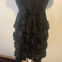 Juicy Couture  black ruffle short sleeve a-line dress size 0 Photo 6