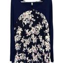 Acting Pro ‎ Women's Long Sleeve Floral Top Size 3XL Navy Blue Photo 0