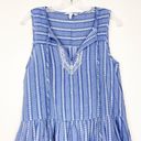 BCBGeneration  Blue Striped Sleeveless Ruffle Dress Sz XS Photo 1