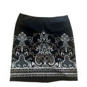 J. McLaughlin Size 12‎  Elegant Black Skirt w Embroidery Photo 0